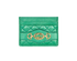 Gucci Interlocking GG Metallic Card Holder, &pound;180, Accessories, Green, Leather, Front view